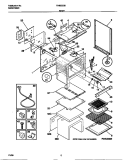 BODY Diagram and Parts List for F64B350BDB  Frigidaire Range