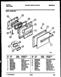 DOOR PARTS Diagram and Parts List for 11-2969-00-04  Tappan Wall Oven