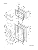 DOORS Diagram and Parts List for PLRT217TAB0  Frigidaire Refrigerator