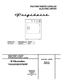 COVER Diagram and Parts List for CREF342AS1  Frigidaire Dryer