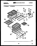 SHELVES AND SUPPORTS Diagram and Parts List for TPK160PN0W  Kelvinator Refrigerator