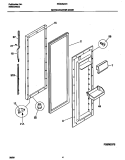REFRIGERATOR DOOR Diagram and Parts List for FRS26ZXHD0  Frigidaire Refrigerator