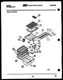 SHELVES AND SUPPORTS Diagram and Parts List for RT17F3WT3D  Gibson Refrigerator