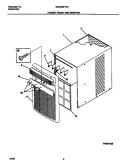 CABINET FRONT AND WRAPPER Diagram and Parts List for WAK083F7V2  Frigidaire Air Conditioner