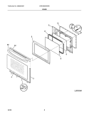 DOOR Diagram and Parts List for CRE3580GWWB  Crosley Range