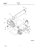 MOTOR, BLOWER Diagram and Parts List for FER341AS0  Frigidaire Dryer