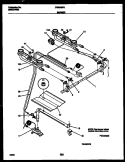 BURNER, MANIFOLD AND GAS CONTROL Diagram and Parts List for CG300SP2W2  Frigidaire Range