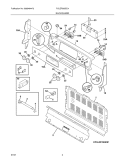 BACKGUARD Diagram and Parts List for PGLEF365EC4  Frigidaire Range