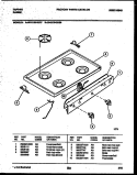 COOKTOP PARTS Diagram and Parts List for 30-2139-23-07  Tappan Range