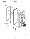 REFRIGERATOR DOOR Diagram and Parts List for FRS24ZSFW0  Frigidaire Refrigerator