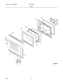 DOOR Diagram and Parts List for CFEF317GSA  Frigidaire Range