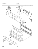 BACKGUARD Diagram and Parts List for FGF355AUD  Frigidaire Range