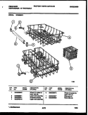 RACKS AND TRAYS Diagram and Parts List for DW2558PW2  Frigidaire Dishwasher