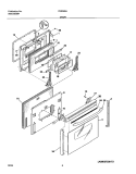 DOOR Diagram and Parts List for FES355ASF  Frigidaire Range