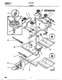 BURNER Diagram and Parts List for MGF355BEDB  Frigidaire Range