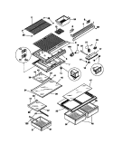 SHELVES / CONTROLS Diagram and Parts List for WRT18TRCD0  Frigidaire Refrigerator