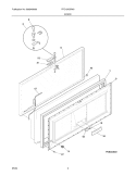 DOOR Diagram and Parts List for FFC13K0DW0  Frigidaire Freezer