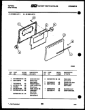 DOOR PARTS Diagram and Parts List for 36-3032-23-06  Tappan Range