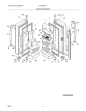 FRESH FOOD DOOR Diagram and Parts List for FPHB2899LF1  Frigidaire Refrigerator