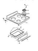 TOP, DRAWER Diagram and Parts List for KF560GDV3  Frigidaire Range