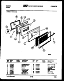 DOOR PARTS Diagram and Parts List for 30-7647-23-03  Tappan Range