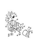CABINETS, DRUM AND HEATER Diagram and Parts List for FDG546DBD1  Frigidaire Dryer