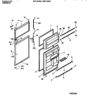 DOOR SECTION Diagram and Parts List for WRT18JZBW1  Frigidaire Refrigerator