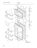 DOOR Diagram and Parts List for FRT15G4BQ3  Frigidaire Refrigerator