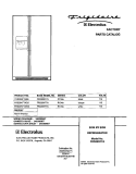 COVER Diagram and Parts List for FRS26KF7AB5  Frigidaire Refrigerator