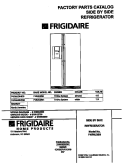 COVER Diagram and Parts List for F45WJ26HW0  Frigidaire Refrigerator