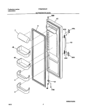 REFRIGERATOR DOOR Diagram and Parts List for FRS26RBCW1  Frigidaire Refrigerator