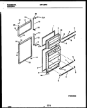 DOOR PARTS Diagram and Parts List for MRT18BRBW0  Frigidaire Refrigerator