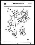 BURNER, MANIFOLD AND GAS CONTROL Diagram and Parts List for 72-2547-00-08  Tappan Range