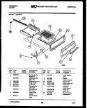 BROILER DRAWER PARTS Diagram and Parts List for G30NW5  Frigidaire Range