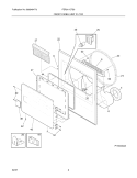 FRONT PANEL / LINT FILTER Diagram and Parts List for FER311CFS0  Frigidaire Dryer
