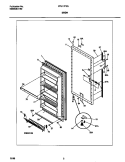 DOOR Diagram and Parts List for FFU17F9GW0  Frigidaire Freezer