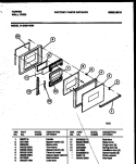 DOOR PARTS Diagram and Parts List for 11-2439-00-04  Tappan Wall Oven