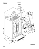 CABINET Diagram and Parts List for FRT18P6BSB5  Frigidaire Refrigerator