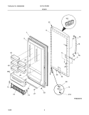 DOOR Diagram and Parts List for GLFH21F8HBB  Frigidaire Freezer