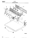 CONTROLS / TOP PANEL Diagram and Parts List for FDG8971EW0  Frigidaire Dryer