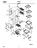SHELVES Diagram and Parts List for FRS26WGHW0  Frigidaire Refrigerator