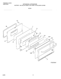 DOOR Diagram and Parts List for MEF364BGWA  Frigidaire Range