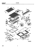 SHELVES, DIVIDERS Diagram and Parts List for FRT18TRBD1  Frigidaire Refrigerator