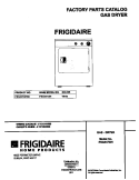 COVER Diagram and Parts List for FSG447GHS0  Frigidaire Dryer