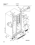 CABINET Diagram and Parts List for GLHS237ZCQ1  Frigidaire Refrigerator