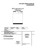 COVER Diagram and Parts List for FDB101SAW2  Frigidaire Dishwasher