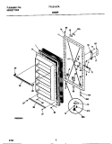 DOOR Diagram and Parts List for TFU21M7AW4  Tappan Freezer