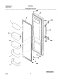 REFRIGERATOR DOOR Diagram and Parts List for FRS23W3AW6  Frigidaire Refrigerator