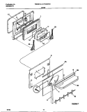 DOOR Diagram and Parts List for FED387CESA  Frigidaire Wall Oven