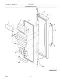 REFRIGERATOR DOOR Diagram and Parts List for FPHC2398LF3  Frigidaire Refrigerator